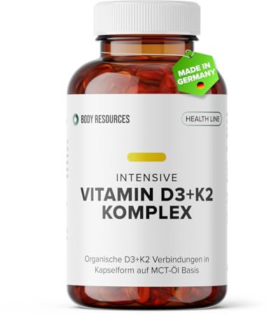 Intensive Vitamin D-Komplex D3 +K2 + E I Hochdosierte Premium Softgel-Kapseln I Made in Germany I Hohe Bioverfügbarkeit I Hochdosiert