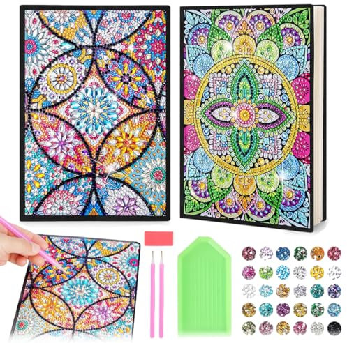 IKOPFLN 2 Articoli diamante pittura quaderno fai da te Craft Set Giocattoli Adatto per 7-12 anni bambini regalo di compleanno creativo