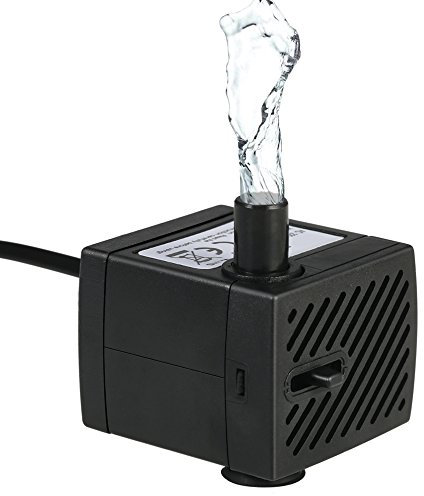 Decdeal 150L/H 2W Submersible Water Pump for Aquarium Tabletop Fountains Pond Water Gardens and Hydroponic Systems with One Nozzle 4.9ft(1.5m) Power Cord AC220-240V