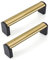 FULGENTE 10 Stück Möbelgriffe Gold Küchengriffe 96mm Lochabstand Messing Griffe für Küchenschränke Schrankgriffe Edelstahl Schubladengriffe Gold Türgriffe für Küchenschränke 3-3/4''