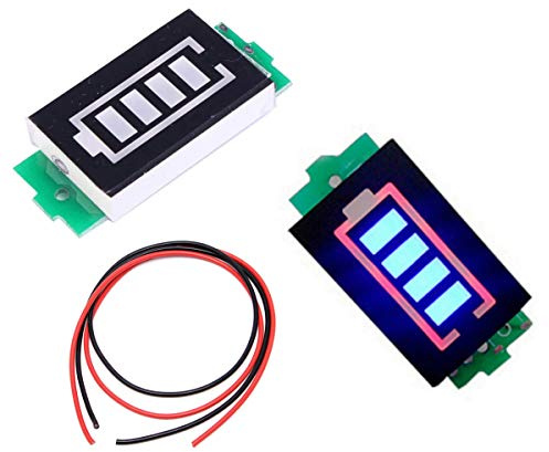 Youmile 2-pack 2S 8,4 V batterikapacitet indikatormodul Litium Lipo batterikapacitet testare Li-Ion modul 4 sektioner blå LED-display elfordon