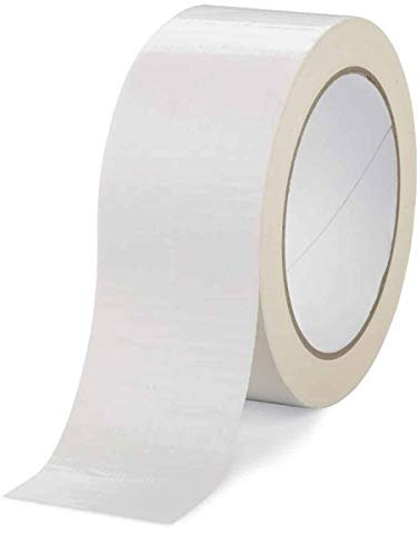 White Gaffer Tape | 48mm x 50m | Cloth Duct Waterproof | Heavy Duty | Craft Electrical Weather Resistant Tape (1 ROLL)