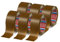 tesapack 4124 Lot de 6 Rubans Adhésifs d'Emballage PVC - Adhésif Premium de Qualité Supérieure pour Emballage de Colis et Cartons - Marron - 6 Rouleaux de 66 m x 50 mm Chacun