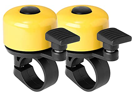 Binudum Campanello Bici Confezione da 2 con Suono Melodioso Classico Mini Campanello per Bicicletta per Bambini Adulti Clacson per Bici da Strada, Mountain Bike per Scooter, MTB, BMX