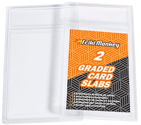 Card Slabs Acryl-Kartenhüllen, PSA-Format, 2 kartenständer, Acryl, 2 Slabs für PSA, CGC oder ähnlich, Kartenhüllen für Fußball, Magic, Yugi-Oh, Dragon Ball, PSA cases