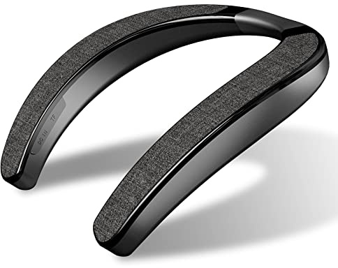 Smalody Neck Speaker, Neckband Bluetooth Speakers Wireless, Portable Bluetooth Speaker with 12H Playtime, True 3D Stereo Sound, Built in Mic, Waterproof for Home Outdoor