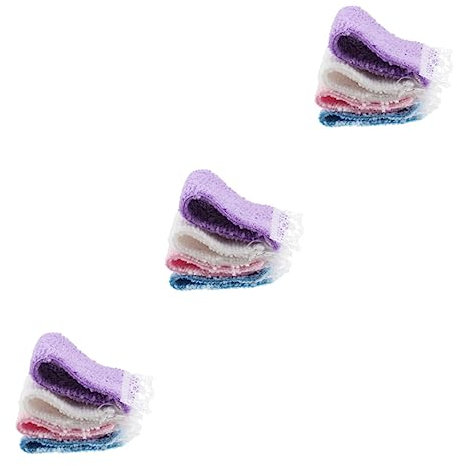 Toyvian 12 Stück Puppenhaus-Badetuch Miniatur-Puppenhaus Mini-Zubehör Für Puppen Badewannen-Dekoration Mini-Möbel Für Puppenhaus 1 12 Miniatur-Badezubehör Miniatur-Handtücher