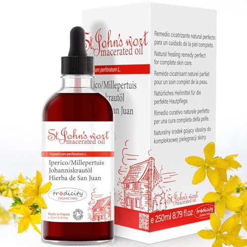 St Johns Wort Muscle & Joint Massage Therapy Oil. Firming Anti Celullite Body Oil. Pregnancy Stretch Mark. Body, Face and Hair Moisturiser Oil. Anti Aging Night Serum 250 ml