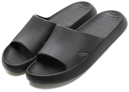Anmerl Badelatschen für Herren und Damen - Rutschfeste Schnell Trocknender Badeschlappen, Weiche & Ultraleichte Hausschuhe Badeschuhe Sandalen für Sommer, Innen/Außen