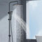 HUAHOMDY Regendusche Duschsystem Schwarz Duschset Ohne Armatur mit Regendusche Duschkopf und 3 Strahlarten Handbrause