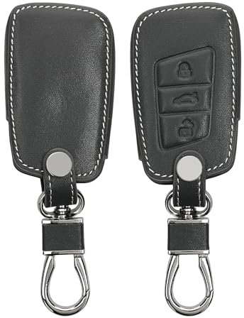kwmobile Custodia Compatibile con VW con 3 tasti (solo Keyless Go) - Cover Chiavi Auto Protezione Copri Telecomando - Copri Chiave Copertura antracite