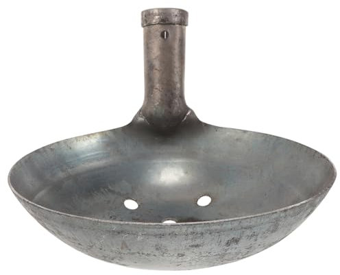 LOORGVEL Cucharón Metálico Grande para Cribar Estiércol para Limpieza De Alcantarillado, Pala De Metal Agujeros, Reutilizable, Resistente para Obras y Mantenimiento