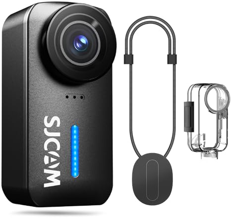 SJCAM C110+ Kit Magnétique,4K POV Cámara de Acción Portátil,Vídeo 170° FOV,Estabilización de 6 Ejes,Mini Cámara Corporal,Impermeable,Cámara para Viajes y Deportes Vlogging,Negro