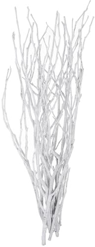 Happyyami Ramas Secas Decorativas White de Madera para Arreglos y Palitos Decorativos para Jarrones en Manualidades DIY y Decoración de Interiores