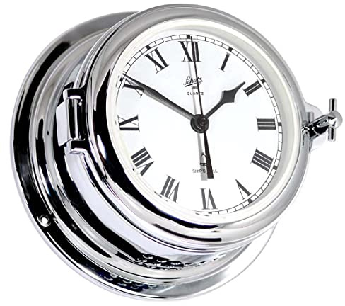 Delite 453cs Schatz Midi ships bell clock chrome W x H 155 mm x 68 mm