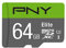 PNY Elite microSDXC 64GB UHS-I Clase 10