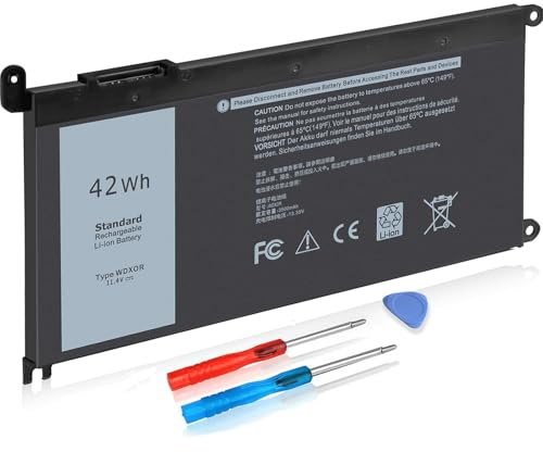 42Wh WDX0R Laptop Battery for Dell Inspiron 15 7579 7569 5578 5565 5567 5568 5570 5775 5579 7560 7570, 13 5378 5368 7375 7368 7378 , 17 5765 5767 5770 Series P69G001 P58F P58F001 P75F P66F P69G 3CRH3