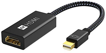 IVANKY 4K Active Mini DisplayPort to HDMI Adapter, 4K@60Hz, Thunderbolt 1&2 to HDMI [0.24m/0.65FT, Super Slim] Mini DP to HDMI Adapter for MacBook Air/Pro, Surface Pro/Dock/Book, Monitor, Projector