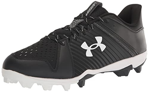 Under Armour Leadoff Herren-Baseballschuh mit niedrigem Gummi, geformt, (001) Schwarz/Schwarz/Wei , 42.5 EU