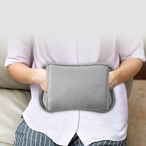 Alivio Rechargeable Electric Hot Water Bottle Bed Hand Warmer Massaging Heat Pad Cozy Grey Cosy