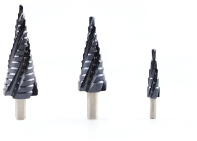 Cottssog Lot de 3 forets étagés en cobalt 4-12 mm, 4-22 mm, 4-32 mm