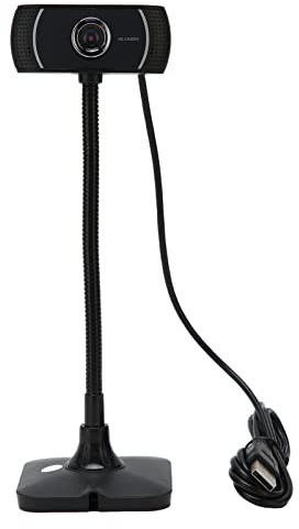 Yunir Webcam HD USB à Mise au Point Manuelle, Rotation à 360 degrés, Micro intégré, pour Les appels vidéo, l'enregistrement, Les conférences, Le Streaming et Les Jeux