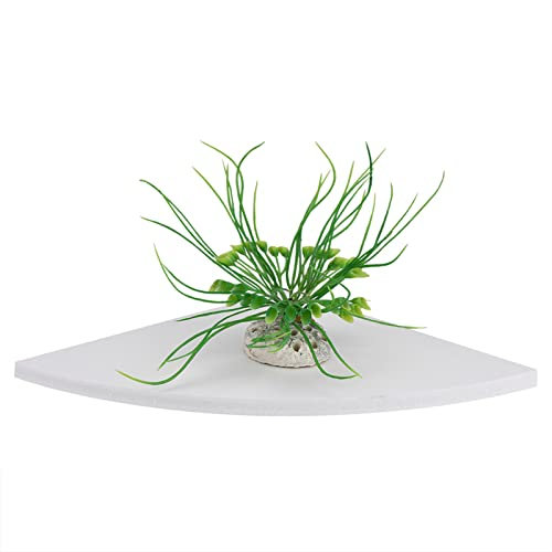 Ejoyous Estantes esquineros flotantes de 3 niveles, estantes de esquina de PVC para sala de estar, dormitorio, cocina, muebles para el hogar, color blanco