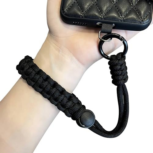 Lammcou Handykette Kurz Universal Handgelenk, 24cm Verstellbare Handy Handschlaufe Handyanhänger Handyband mit Ultradünnem Patch – Tragbare Phone Wrist Strap für Reise, Kamera & Outdoor