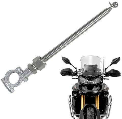 Mbiyhgta per bandiera telescopica per moto, per bandiera per moto in acciaio inossidabile,Supporto per portabandiera telescopico - moto multiuso per spostamenti in città,