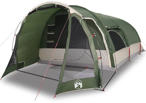 Emmtore Tienda de campaña Familiar túnel 4 Personas Impermeable Verde