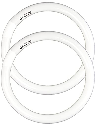 AONELAS ZASTION Circline Fluorescente FC12T9/DL, 12 Pulgadas T9 32W Bombilla de Luz Redonda para Montaje de Rueda, 1750 lúmenes Luz Redonda Daylight 6500K Tube, G10q 4 Pin Base, 2 Pack