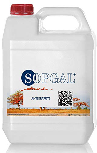 Sopgal Anti-graffiti (5 litres) - Traitement préventif qui empêche les peintes avec spray et graffiti sur les murs et les façades