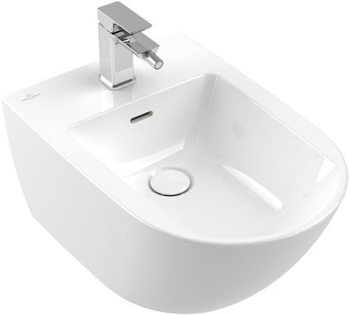 Villeroy & Boch Subway 3.0 Bidet, 375x560 mm, 1 Hahnloch, mit Überlauf, 447000, Farbe: weiß-alpin