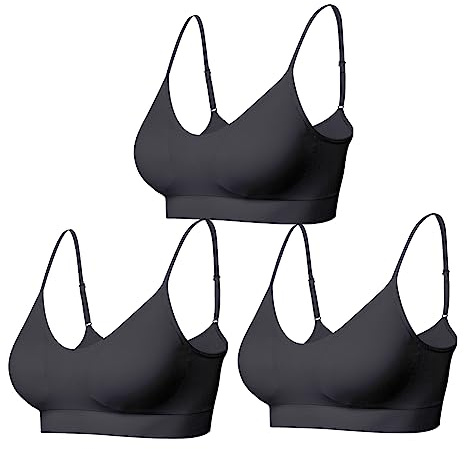 Comfyin Bustier dam vadderad sport-BH set utan bygel, yoga-bh topp