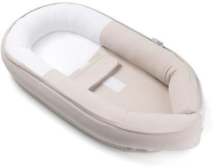 doomoo Cocoon Réducteur nouveau-né, Ultra Confortable, Evolutif, Dès la Naissance à 3 mois, Tissu Doux & Respirant, Tetra Jersey Sand