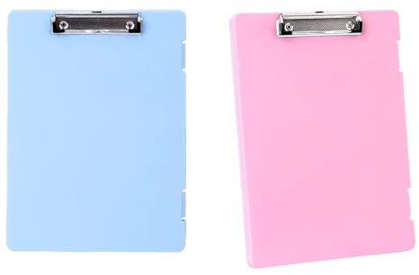 Nankoyal Klemmbrett mit Doppelklammern, Klemmbrettmappe mit Aufbewahrung,Aufbewahrungshülle für Klemmbrettordner - Strapazierfähige Klemmbretter im gestreiften Schnallendesign für Notizen, Akten,