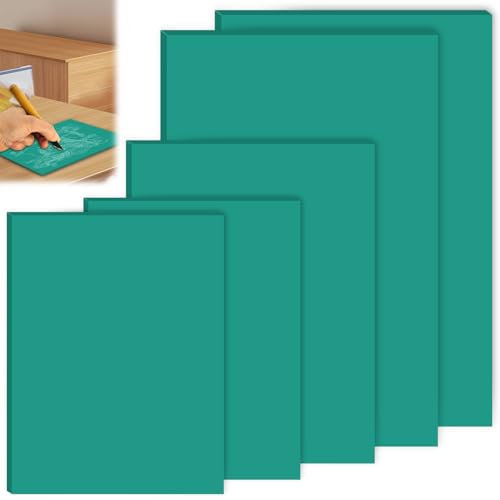 BAIFULAI 5 Stück Weichgummi Linoldruck Platte zum Gravieren, Weichgummi Linoleum Platte, Grün Linolschnitt Platten, PVC Linolschnitt Set für Gummi Stempel, Bastel und Druckprojekte (2A4+A5+2A6)