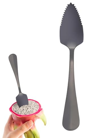 Skedar av rostfritt stål, grapefruktskedar med rostfria vikter - sked i rostfritt stål med tandad kant, bestick köksredskap, fashionabla redskap, cui gadget