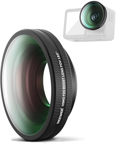 NEEWER OSMO Action FOV Boost Lente, 185° FOV Gran Angular Compatible con dji OSMO Action 4/5 Pro Accessories, Fijación por Rosca, Lente de cámara de acción, FL-B30