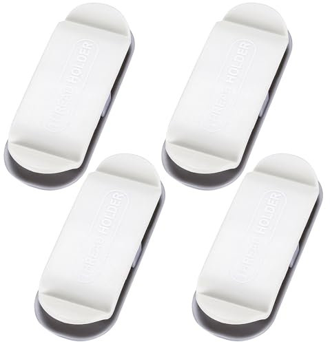 lot de 4 blanc Organiseur de câbles pour appareils électroménagers, Enrouleur de câbles et enrouleur de cordon, serre-câbles autocollants, raccourcisseur de cordon, pour appareils de cuisine