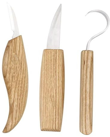 Veemoon Coltello Per Intaglio Legno Professionale Manico in Legno Liscio e Lama in Acciaio Inossidabile Affilata Robusta Durevole Sicura Pratica Per Scultura Incisione Principianti Special