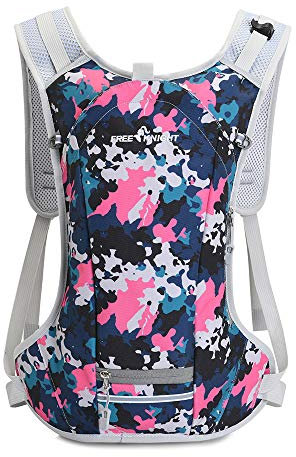 Free Knight Sac à dos de vélo imperméable et respirant de 6 l avec poche de rangement pour casque, sac d'hydratation pour cyclisme, équitation, course, randonnée, course à pied, randonnée