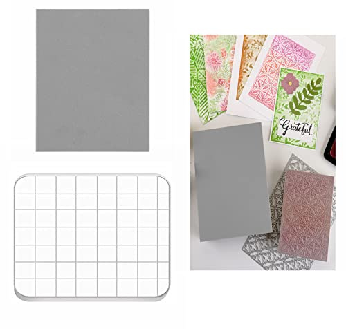 2 Piezas de espumas de Estampado con 1 Bloque de Estampado, Bloques de Espuma moldeables Reutilizables, Herramienta de Manualidades para álbumes de Recortes, Bloques de Estampado de Silicona