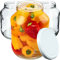 KADAX Weckgläser 1,7L, Einmachglas zum Einlegen, fi89 mm, Einkochgläser, Sturzglas, Gurkenglas, Konservenglas, Rundgläser, Einweckgläser mit Schraubdeckel (Weiß Deckel 4 Stück)