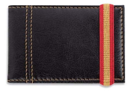 MIBANDERA Cartera para Tarjetas de Crédito Tarjetero Hombre Mujer Pequeño Polipiel Tarjeteros Bandera España Funda Tarjetas Minimalista (Negro - Bandera España)