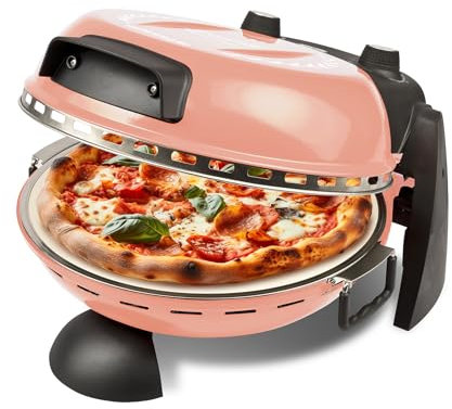 G3Ferrari G1017715 Delizia Anniversary Coral Passion - Horno para pizza (edición especial, con espátula y cortador de pizza, coral reversible)