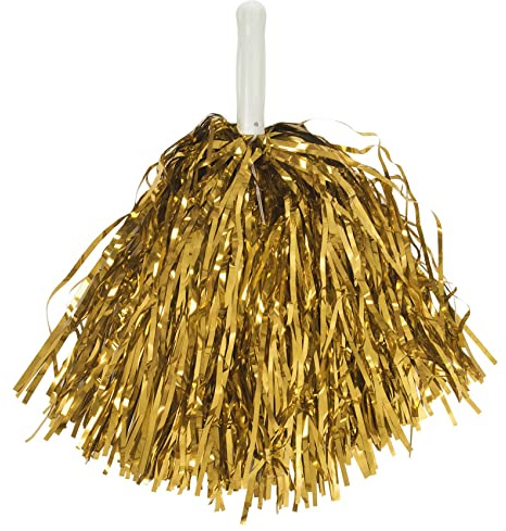 Kopinma 24 Stück Cheerleading Pom Poms - Pellicola con Manico in plastica, per Adulti, Bambini, Cheerleader, Feste, Colore Giallo
