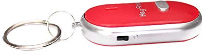 Localisateur de clés professionnel avec lumière, son et localisation à distance pour objets perdus, pratique, porte-clés lampe, localisateur de clés (Rouge, taille unique)