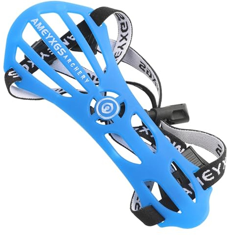 Protector de brazo ligero para tiro con arco, color azul, 16 x 6,5 x 0,9 cm