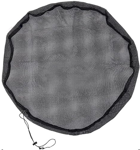 Nvzi Confezione da 2 zanzariere a rete per barili di pioggia, 50 cm, universali, per la raccolta dell'acqua, protezione da foglie e detriti, nero